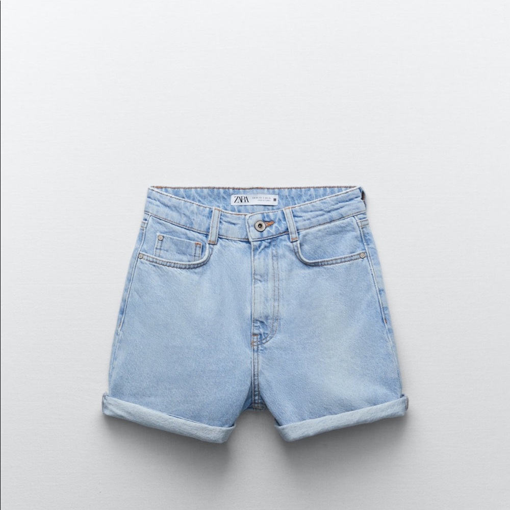 NWT Zara high-waisted mom shorts